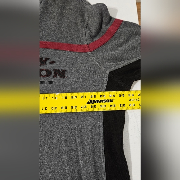 Harley Davidson Rare Vtg Thermal Shirt Long Sleeve Embroidery Logo XL B13 - Picture 6 of 6